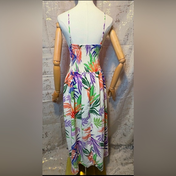 Multicolor Tropical Midi Dress - Picture 3 of 5